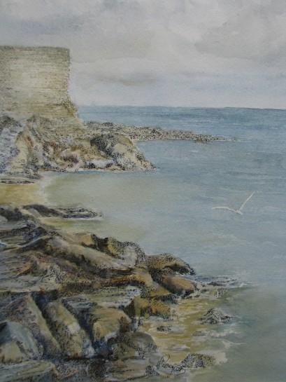 Cornwall Shores, St-Ives watercolour by Lynne Ayers