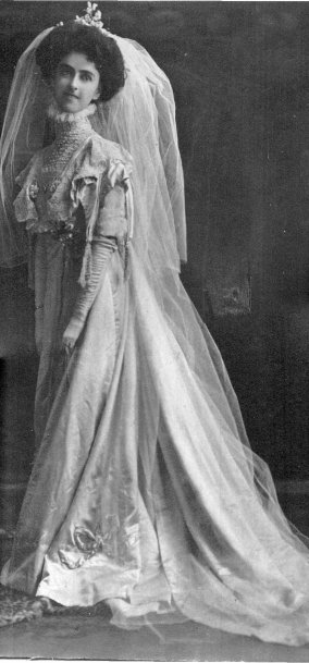 My great grand aunt - Helen Douglass - this wedding gown is now in a museum in Dundas, Ontario.