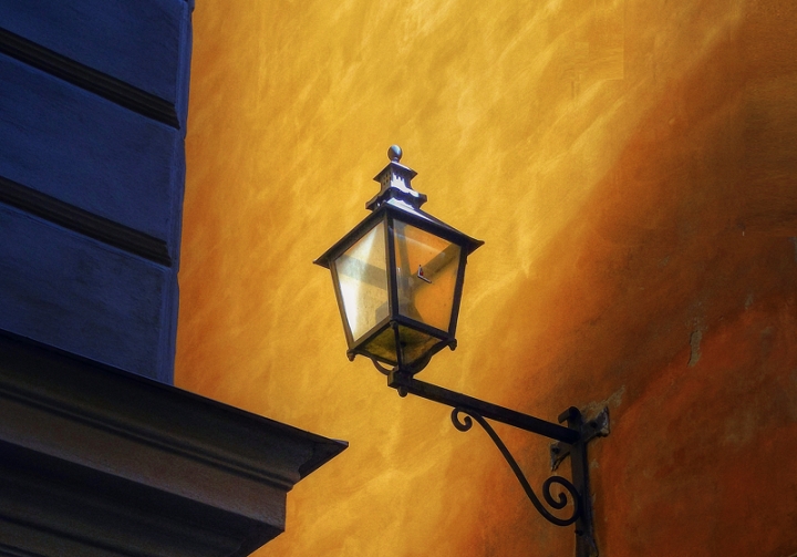 Lamp on Kopmangatan in Stockholm 
