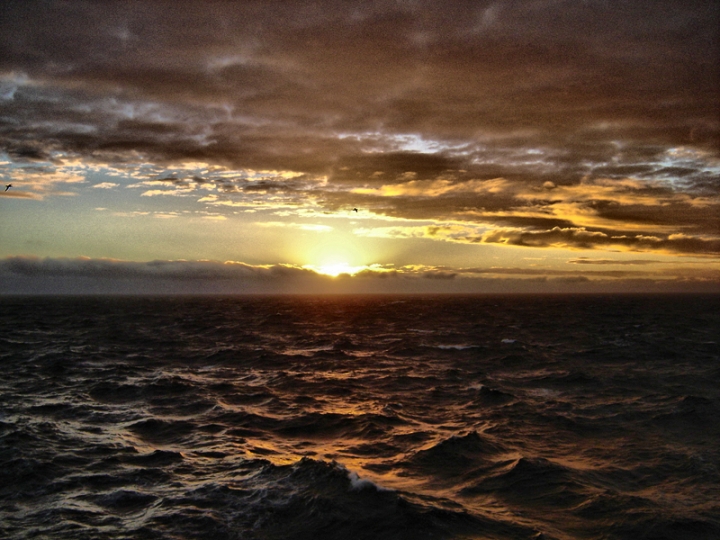 sun setting on the south Atlantic 